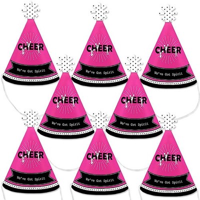 Big Dot of Happiness We've Got Spirit - Cheerleading - Mini Cone Birthday Party or Cheerleader Party Hats - Small Little Party Hats - Set of 8