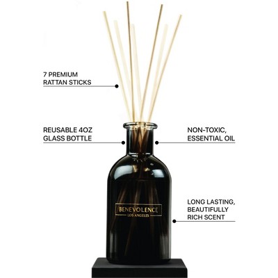 Elegant Charcoal Glass Reed Diffuser with Lavender & Eucalyptus Scent