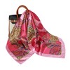 Anna-Kaci Women's Satin Square Scarf with Paisley Print Pattern 35.5×35.5 Inches - 2 of 4