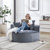 NicBex Modern Round Corduroy/Chenille Sponge Single Sofa with Back Cushion & Pillows,Fluffy Sleeper Chair for Living Room,Bedroom - 2 of 4