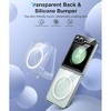 Entronix [Magnetic] Case Compatible with Galaxy Z Flip 6 - [Hard Back] Slim Clear - 3 of 4