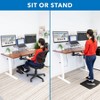 Mount-It! Dual Motor Electric Sit-Stand White Desk Frame with Extra-Wide Brown Tabletop - 2 of 4