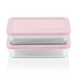 Pyrex 4pc 3 Cup Rectangular Glass Food Storage Value Pack