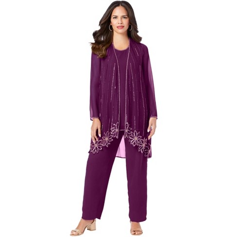 Roamans plus size pant suits hotsell