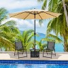 Yaheetech Set of 2 Outdoor Foldable Dining Chairs with Backrest and Armrests - 2 of 4
