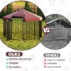 Outdoor Pet Cage Dog Kennel with Metal Gate and Roof, Heavy Duty Hexagonal Dog Kennel (4.9x4.9x3.6FT) - 4 of 4