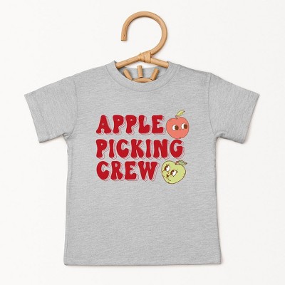 The Juniper Shop Cartoon Apple Picking Crew Toddler Short Sleeve Tee
