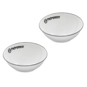 Petromax Enamelware Dinnerware Bowls, Traditional Lightweight Enameled Steel Tableware for Kitchen and Camping, Pack of 2 for Hot or Cold Food - 1 of 4