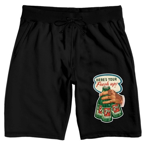 7up Here s Your Fresh Up Men s Black Sleep Pajama Shorts small