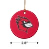 Wesleyan University Primary Logo Porcelain Holiday Christmas Tree Ornament - 3 of 4