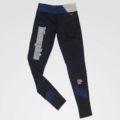 NCAA Memphis Tigers Yoga Leggings with Mesh Inserts - Black S