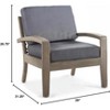 Christopher Knight Home Parma Outdoor Acacia Wood Club Chairs with Water-Resistant Cushions (Set of 2) - 3 of 4