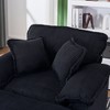 Sapphtopaz Corduroy Sofa with Ottoman Upholstered Deep Seat Couches for Living Room with 2 Pillows Single Comfy Couch Set for Apartment,Bedroom - 2 of 4