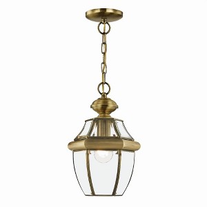 Livex Lighting Monterey 1 - Light Pendant in  Antique Brass - 1 of 2