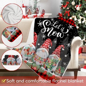 Christmas Flannel Blanket, Red Christmas Throw Blanket, Xmas Home Decor, Soft Flannel Christmas Gift. - 1 of 4