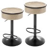 PAGED Modern Swivel Bar Stools Set of 2 PU Leather Counter Height Bar Stools with Back and Metal Legs for Dining Room - 3 of 4