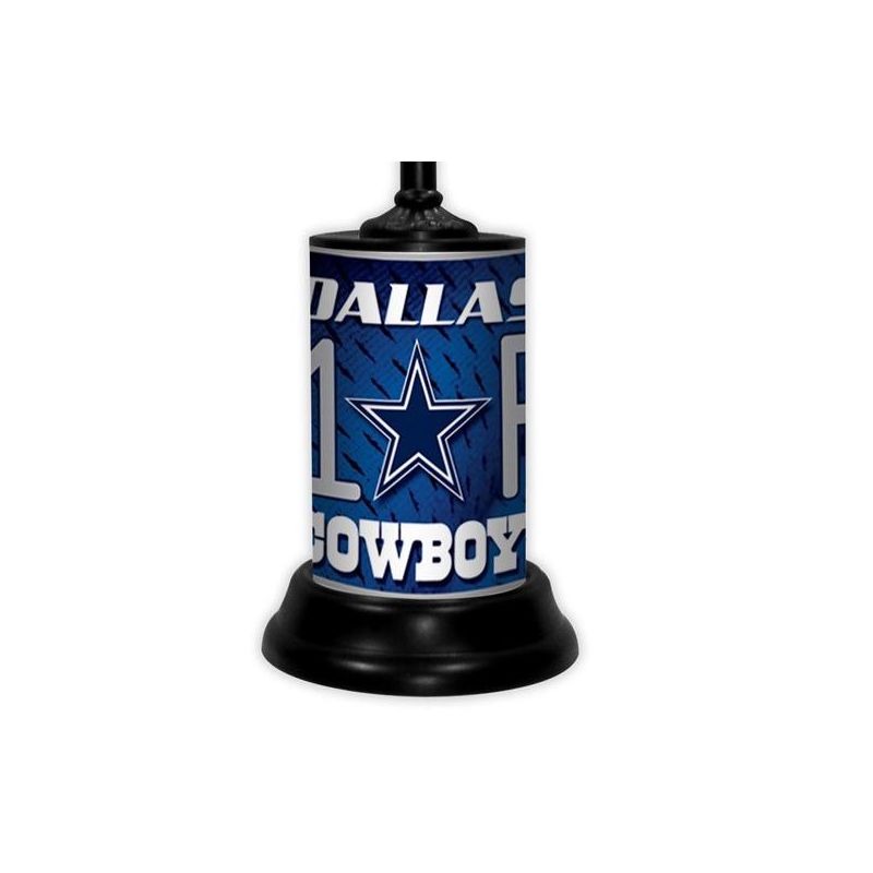 NFL 18-inch Desk/Table Lamp with Shade, #1 Fan with Team Logo, Dallas Cowboys, 2 of 4
