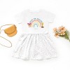 The Juniper Shop Mini Smiley Keep On Smiling Rainbow Toddler Dress - 2 of 4