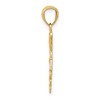 Black Bow Jewelry 14k Yellow Gold D/C 2D RN Nurse Pendant, 15 x 25mm (9/16 x 1 Inch) - 2 of 4