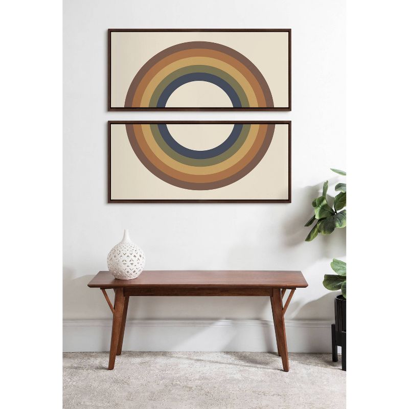 18&#34; x 40&#34; Sylvie Retro Rainbow by the Creative Bunch Studio Framed Wall Canvas Brown - Kate &#38; Laurel All Things Decor, 6 of 9