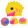 Unique Bargains Kid's Silicone Cartoon Shark Tooth Swim Cap 1 Pc - 3 of 4