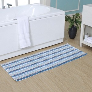 Home Weavers Orion Collection 100% Cotton Bathroom Rug, Non Slip Bath Mat Water Absorbent Soft Shaggy Mat Machine Washable - 1 of 4