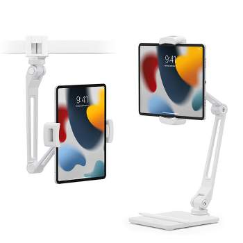 Twelve South HoverBar Duo for iPad  &  iPad Pro/Tablets Adjustable Arm with Weighted Base and Surface Clamp Attachments for Mounting iPad White