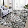 Rugs Washable Rugs for Bedroom Vintage Entry Boho Area Rug Living Room Rug Non Slip Non Shedding Stain Resistant Low Pile Folding Floor Cover - 2 of 4