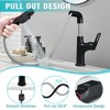 Grungis Pull-Down Bathroom Sink Faucet,Bathroom Faucets with Lift Spout and Dual Spray Modes for Home Sinks - 4 of 4
