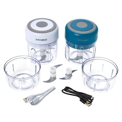 Kitchen Hq Mini Chopper With 34 Oz. Glass Bowl Refurbished Black : Target