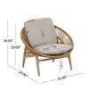 PE Rattan Boho Outdoor Lounge Chair with Deep Seating Cushion, 32" UV Resistant Patio Chair-3irtyhousy - 4 of 4