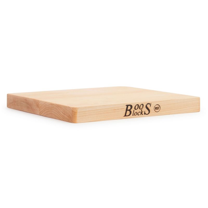 John Boos Small Chop-N-Slice Maple Wood Cutting Board for Kitchen, Reversible Edge Grain Square Butcher Boos Block, 3 of 8