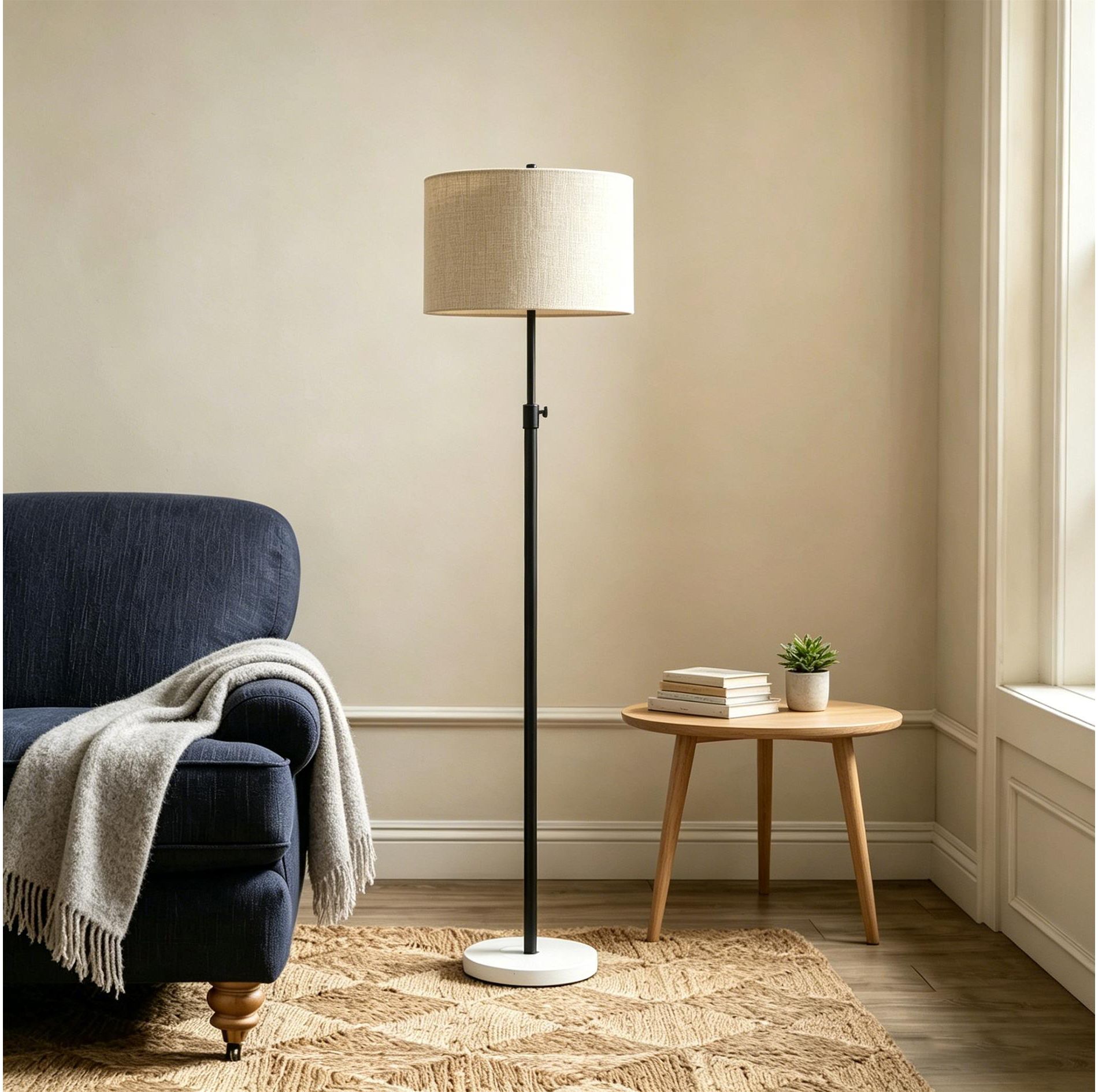 Maxax 67" Adjustable Black Marble Floor Lamp,Dimmable Modern Standing Lamp for Living Room Bedroom Office,Bulb Not Included