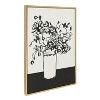 Kate and Laurel 1043 Black and White Vase by Teju Reval, 23x33, Bright Gold - 2 of 4