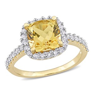 EVERLY JEWELRY | Rose Plated Sterling Silver 2 3/8 CT TGW Opal and White Topaz Halo Ring - 1 of 4