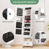 Jewelry Armoire Cabinet with Bottom Drawer & Wheels, 360° Swivel Full Length Mirror with Jewelry Organizer, Brown - 3 of 4