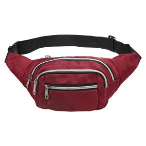 Unique Bargains Waterproof Adjustable Strap Ample Storage Fanny Pack - 1 of 4