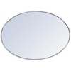 Elegant Lighting Metal frame oval mirror 34 inch in silver - 4 of 4