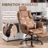Massage Office Chair for Back Pain Relief, 155° Reclining Comfy Chair with Footrest - 4 of 4