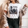 Homebody Reading Skeleton T-Shirt, Funny Lazy Selfcare Tee for Introvert Women White L - 4 of 4