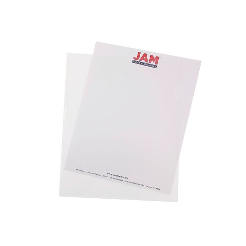 9 x 11 1/2 Letter Size 12 Page Protectors/Pack Blue Project Pockets JAM PAPER Plastic Sleeves 