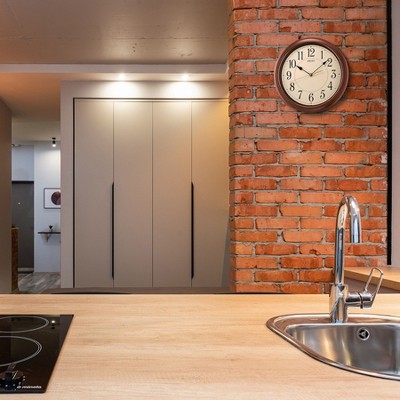 Seiko 13" Brown Wood Finish Wall Clock