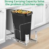 Pull Out Trash Can Under Cabinet, Stainless Steel Slide Out Garbage Can Shelf Under Sink, Adjustable Slide Out Shelf for Waste Can Under Kitchen Sink - 3 of 4