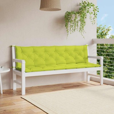 vidaXL Garden Bench Cushion Bright Green 78.7"x(19.7"+19.7")x2.8" Oxford Fabric