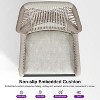 PURPLE LEAF 2 Pieces Bar Stools Patio Modern Rattan Barstools Aluminum Woven Tall Bar Chairs with Cushions for Outdoor Kitchen Island Garden - 4 of 4