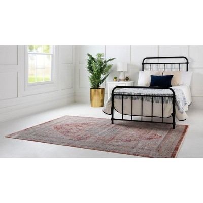 Henry Red and Blue 9' x 12' Synthetic Rectangular Rug