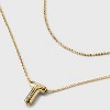 14K Gold Dipped Initial Bubble Multi-Strand Pendant Necklace - A New Day™ Gold - 4 of 4