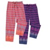 Collections Etc 2-Pack Border Print Drawstring Waist Lounge Pants - 3 of 4