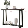 Kings Brand Furniture Emma Wood Console Sofa Table with Storage Shelf for Entryway, Hallway, Behind The Couch, Living Room, Foyer, Bedroom - 2 of 4