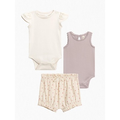 3-Piece Organic Baby Girls Summer Bundle
